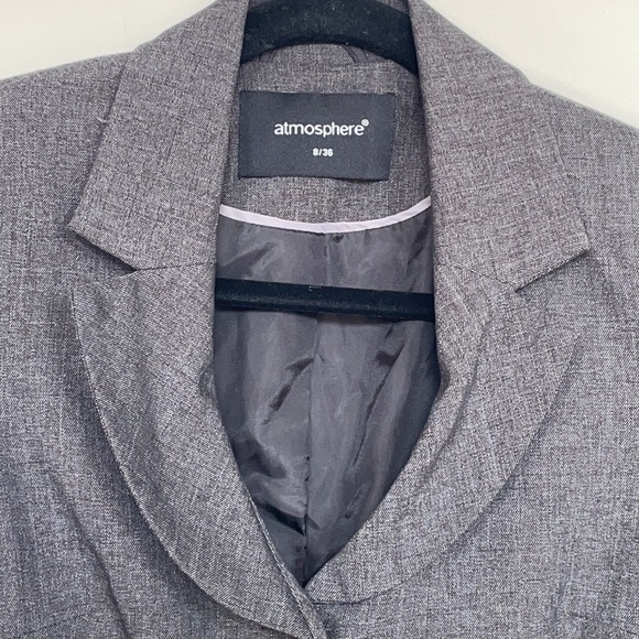 Dark Grey 3/4 Sleeve Blazer - Picture 6 of 7